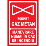 Placuta pentru robinet gaz metan manevrare numai in caz de incendiu